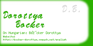dorottya bocker business card